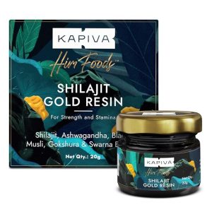Kapiva Shilajit Gold Resin – 20g | With 24K Gold, Ashwagandha, Black Musli & Gokshura
